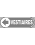 Vestiaires gris flèche gauche - 20x6,6 cm - Sticker/autocollant