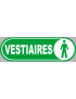 Vestiaires gars vert - 28x9 cm - Sticker/autocollant