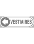 Vestiaires blanc flèche gauche - 28x9 cm - Sticker/autocollant