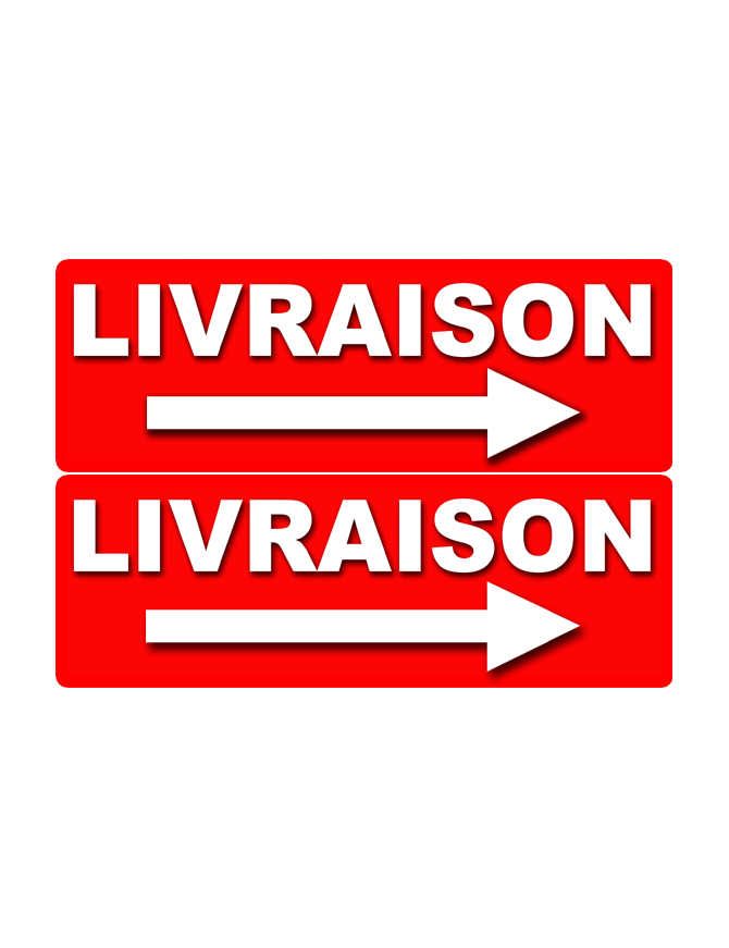 Livraison droite (2fois 29x10cm) Sticker / autocollant