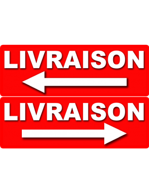 Livraison droite et gauche (2 fois 29x10cm) Sticker / autocollant