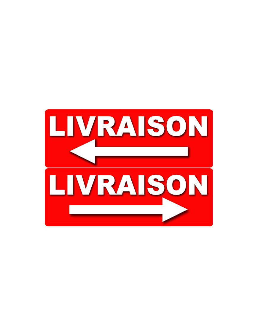 Livraison droite et gauche (2 fois 29x10cm) Sticker / autocollant