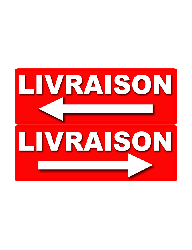 Livraison droite et gauche (2 fois 29x10cm) Sticker / autocollant