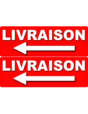 Livraison gauche (2fois 29x10cm) Sticker / autocollant