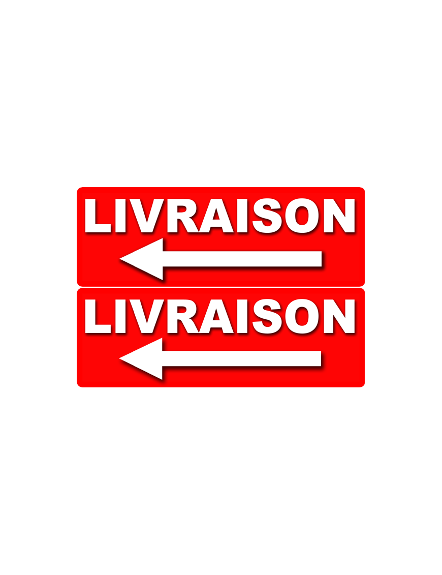 Livraison gauche (2fois 29x10cm) Sticker / autocollant