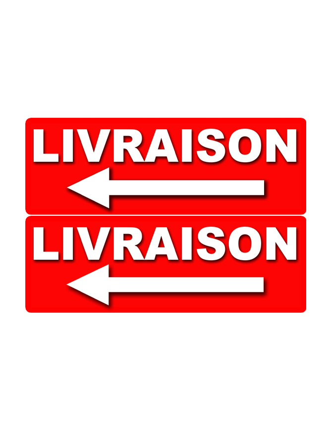 Livraison gauche (2fois 29x10cm) Sticker / autocollant