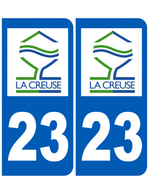 immatriculation 23 Creuse - Sticker/autocollant