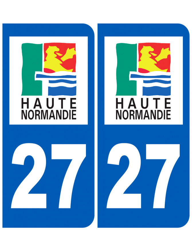 immatriculation 27 Haute Normandie - Sticker/autocollant