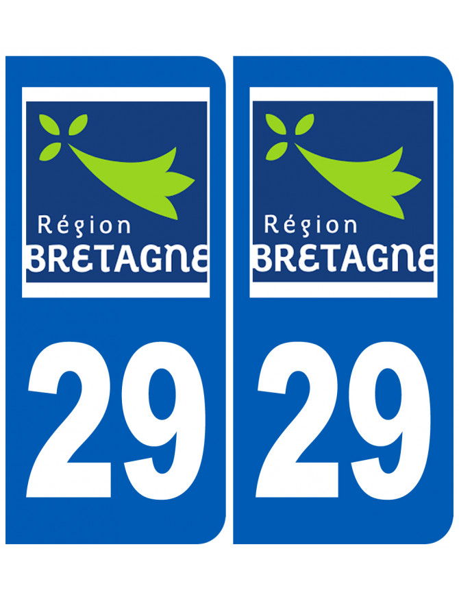 immatriculation 29 Région Bretagne - Sticker/autocollant