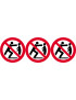 Interdit de pousser (3 fois 10cm) - Sticker/autocollant