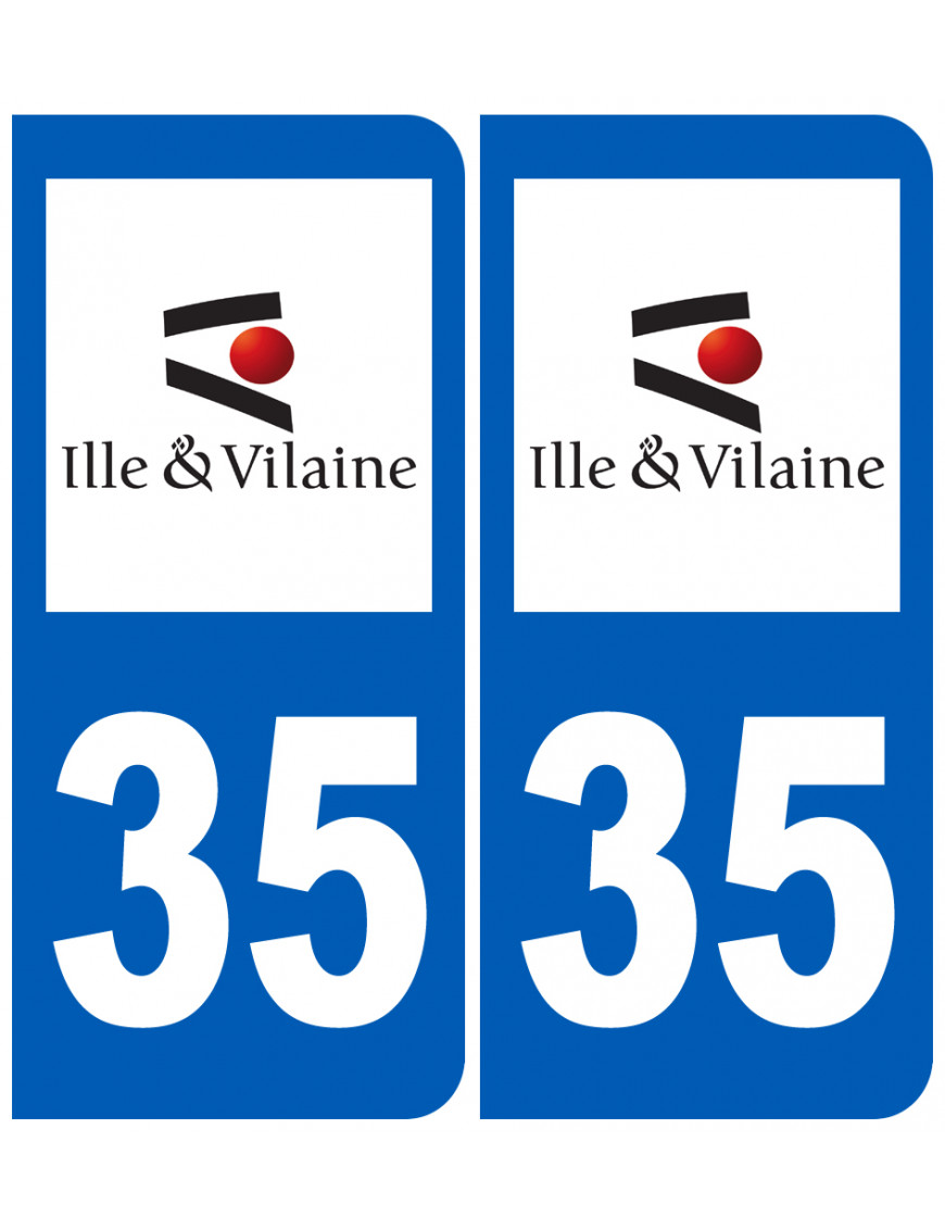 immatriculation 35 Ille-et-Vilaine - Sticker/autocollant