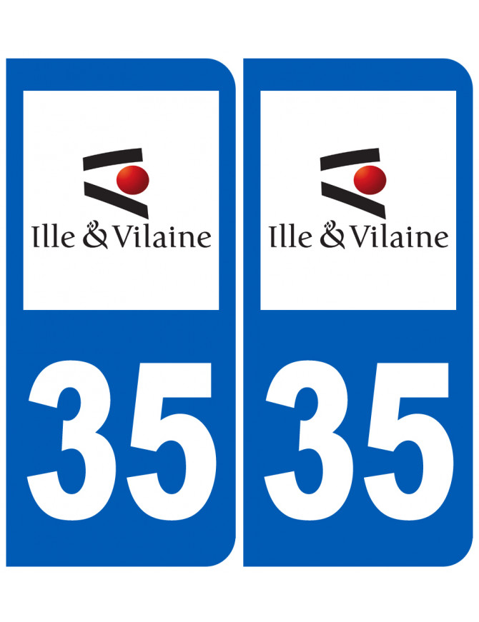 immatriculation 35 Ille-et-Vilaine - Sticker/autocollant