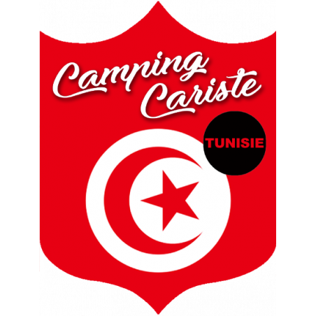 Campingcariste Tunisie - 20x15cm - Sticker/autocollant