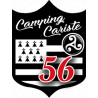 campingcariste Breton 56 - 20x15cm - Sticker/autocollant