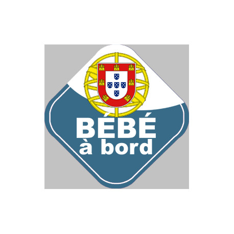 bébé à bord gars Portugais - 15cm - Sticker/autocollant