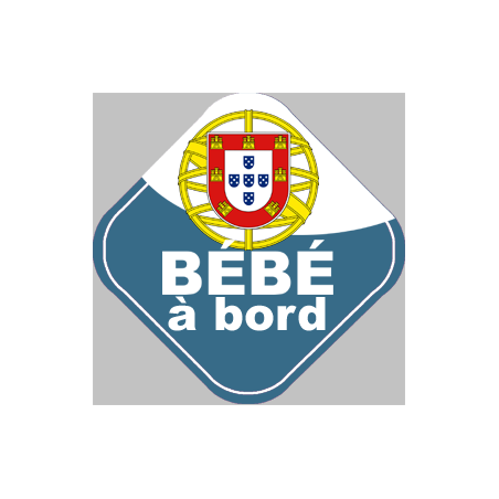 bébé à bord gars Portugais - 15cm - Sticker/autocollant