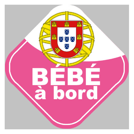 bébé à bord Portugaise - 15cm - Sticker/autocollant