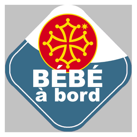 bébé à bord gars Occitan - 15cm - Sticker/autocollant