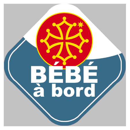 bébé à bord gars Occitan - 15cm - Sticker/autocollant