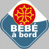 bébé à bord gars Occitan - 15cm - Sticker/autocollant