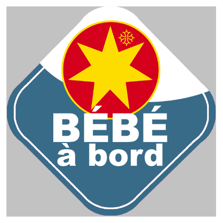 bébé à bord gars Occitan - 15cm - Sticker/autocollant