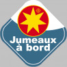 bébé à bord jumeaux Occitans - 15cm - Sticker/autocollant