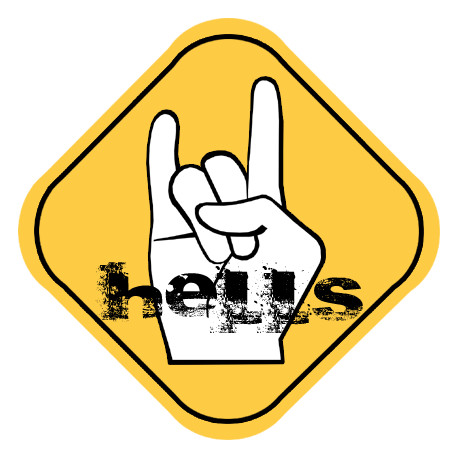 Hells (15x15cm) - Sticker/autocollant