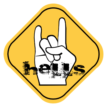 Hells (15x15cm) - Sticker/autocollant