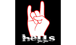 Hells main (15x15cm) - Sticker/autocollant