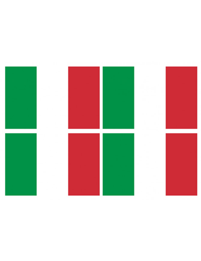 Drapeau Italie (4 fois 9.5 x 6.3 cm) - Sticker/autocollant