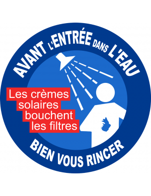 bien rincer la crème solaire - 15cm - Sticker/autocollant