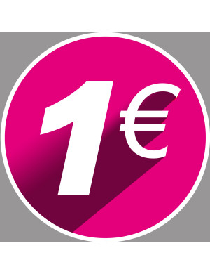 1 euros - 15cm - Sticker/autocollant