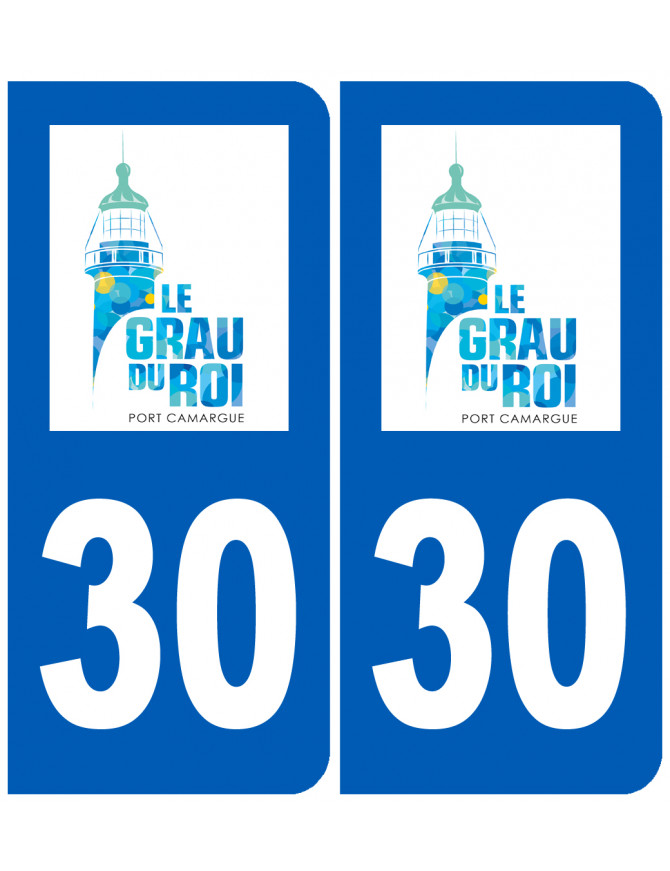 immatriculation 30 le Grau du Roi - Sticker/autocollant