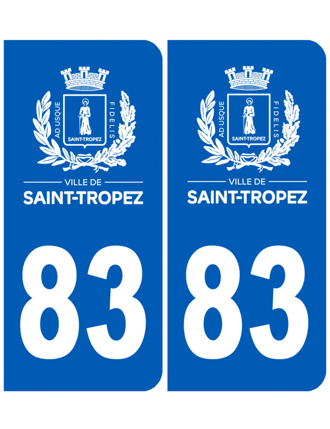 immatriculation 83 Saint-Tropez - Sticker/autocollant