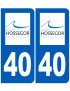 immatriculation 40 Soorts-Hossegor - Sticker/autocollant