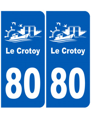 immatriculation 80 Le Crotoy - Sticker/autocollant