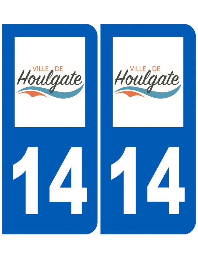 immatriculation 14 Houlgate - Sticker/autocollant