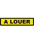 A louer fond jaune (30x7cm) - Sticker/autocollant