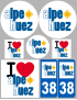 L'Alpe d'Huez 38 (8 autocollants variés) - Sticker/autocollant