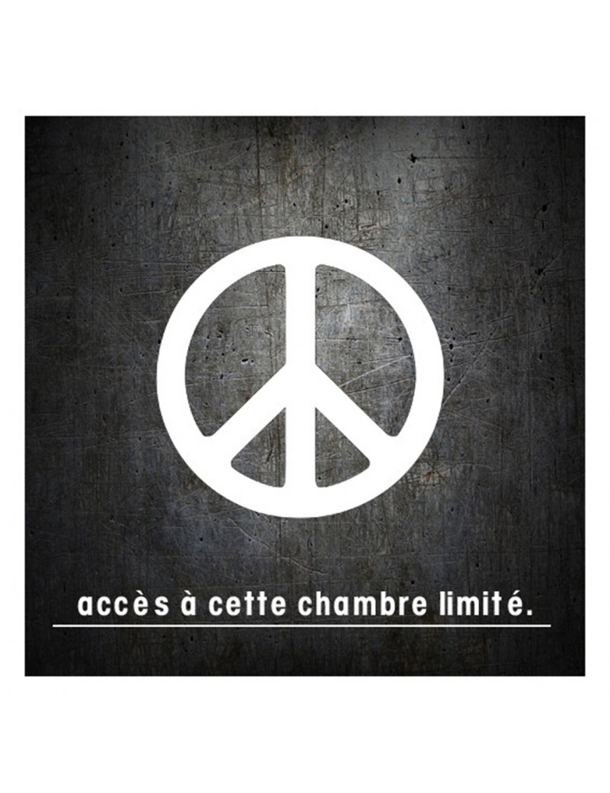 Accès chambre limite PEACE (20x20cm) - Sticker/autocollant