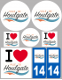 Houlgate - 8 autocollants variés - Sticker/autocollant