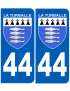 immatriculation La Turballe 44 - Sticker/autocollant