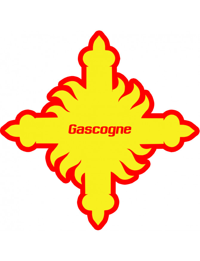 Croix Gascogne détourée - 15cm - Sticker/autocollant