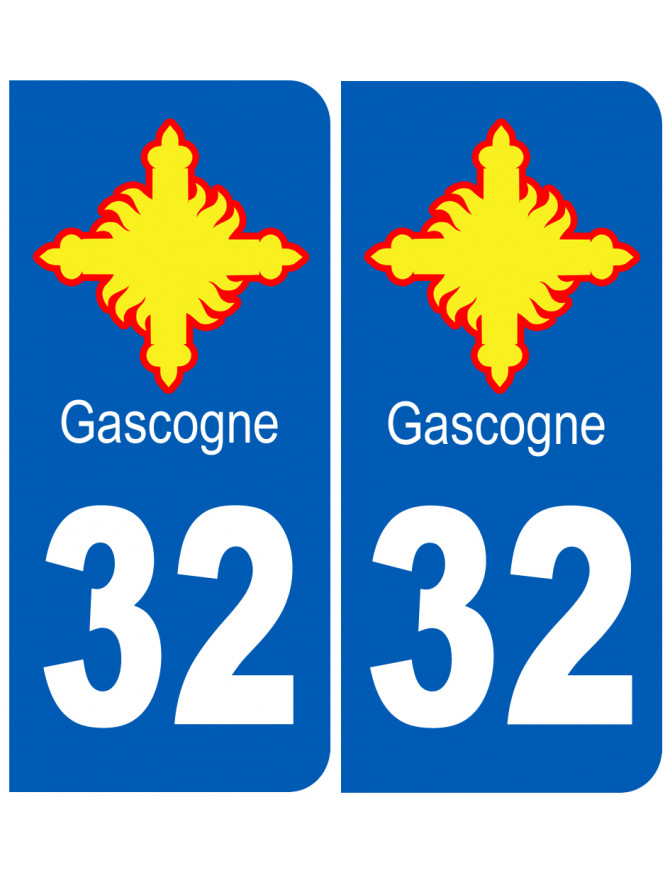 immatriculation Gascogne 32 Gers - Sticker/autocollant