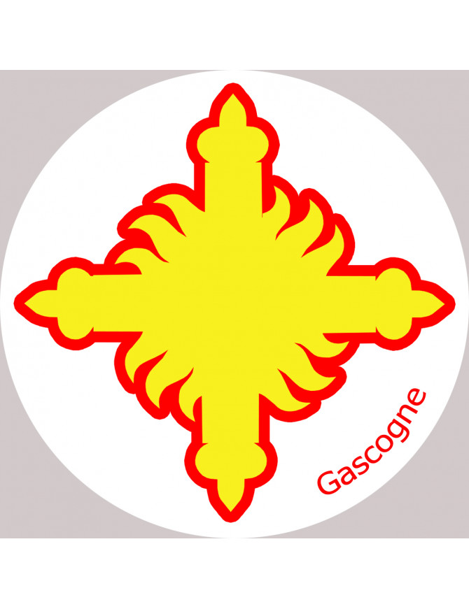 Croix Gascogne - 20cm - Sticker/autocollant