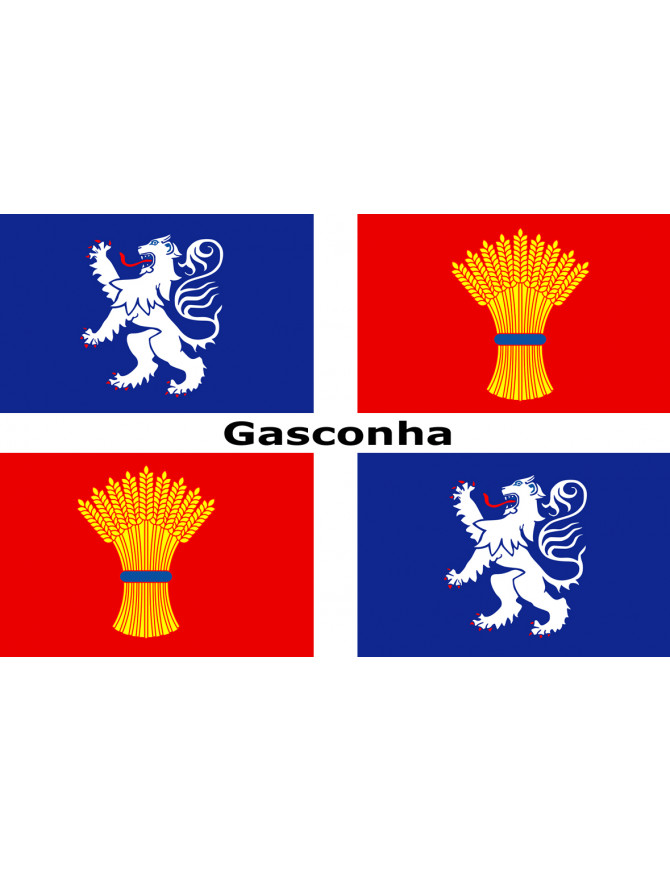 drapeau Gascogne - 10x6.5cm - Sticker/autocollant