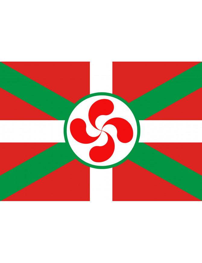 Drapeau Basque Lauburu - 19.5x13cm - Sticker/autocollant