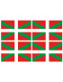 Drapeau Basque - 4fois 9.5x6.3cm - Sticker/autocollant