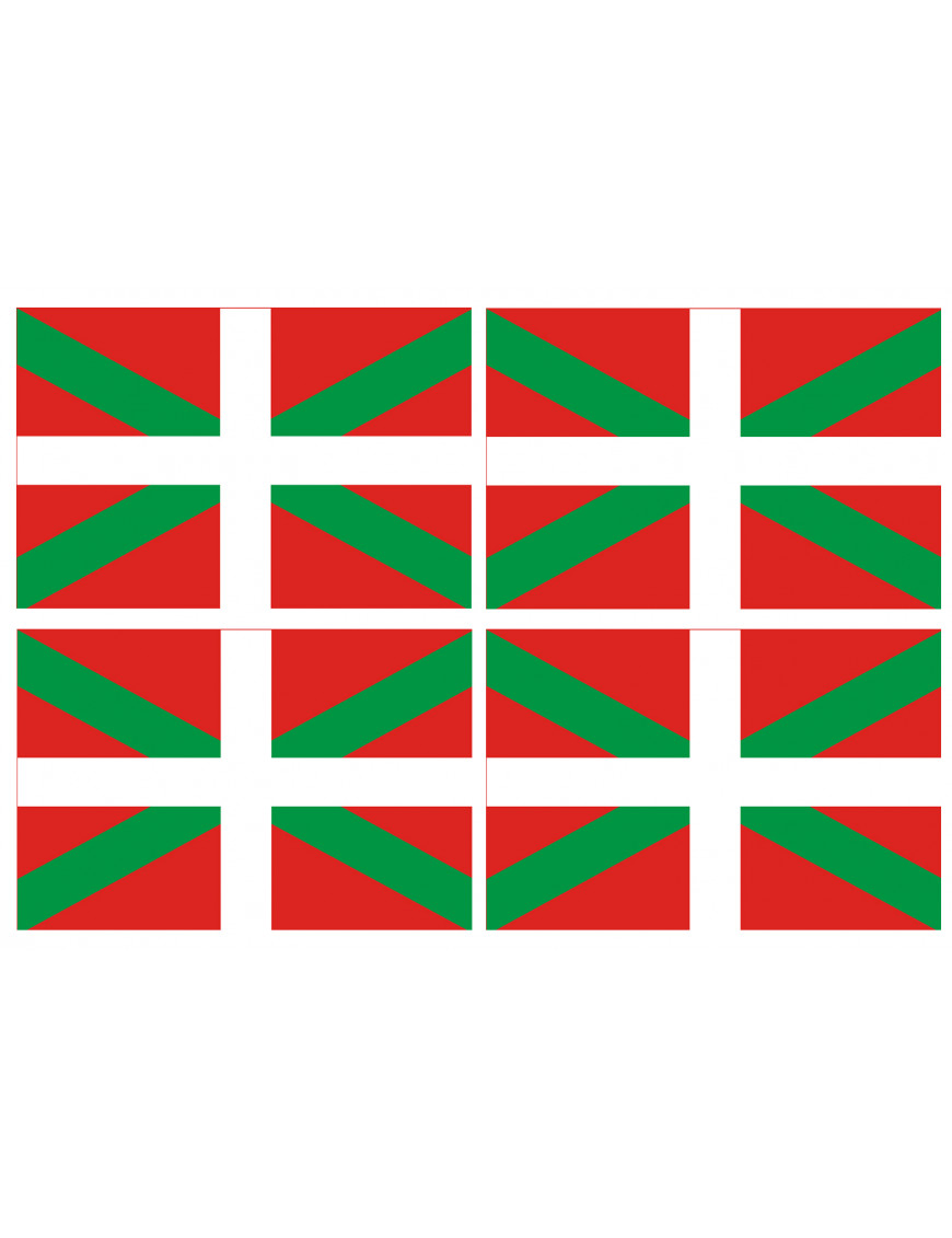 Drapeau Basque - 29x20cm - Sticker/autocollant