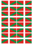 Drapeau Basque - 8fois 9.5x6.3cm - Sticker/autocollant